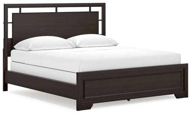 Ashley Covetown - Dark Brown - California King Panel Bed