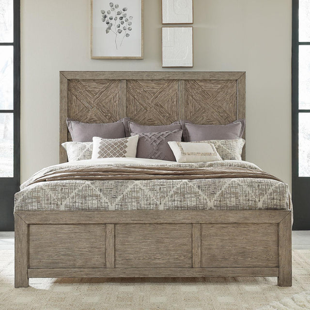 Liberty Furniture Skyview Lodge - Queen Panel Bed - Cobblestone