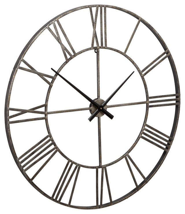 Ashley Paquita Wall Clock - Antique Silver