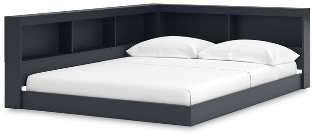 Ashley Simmenfort - Navy Blue - Full Bookcase Storage Bed