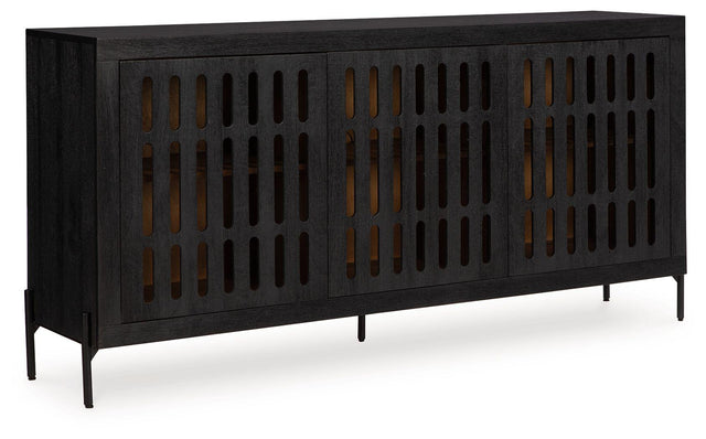 Ashley Vallisburg Accent Cabinet - Black/Natural