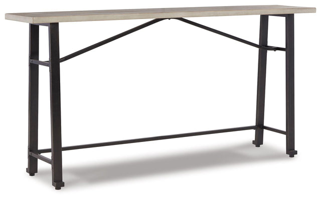 Ashley Karisslyn Long Counter Table - Whitewash/Black