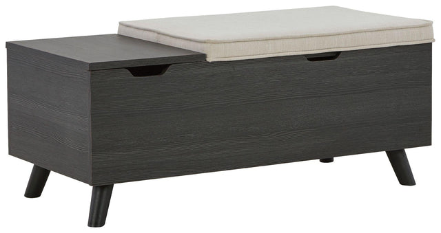 Ashley Yarlow Storage Bench - Linen/Gray