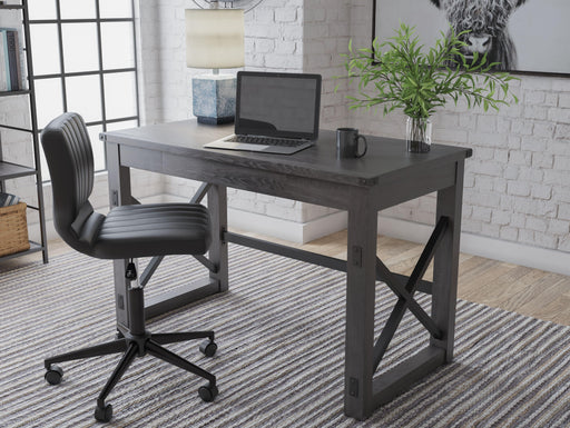 Ashley Freedan Home Office Desk - Grayish Brown