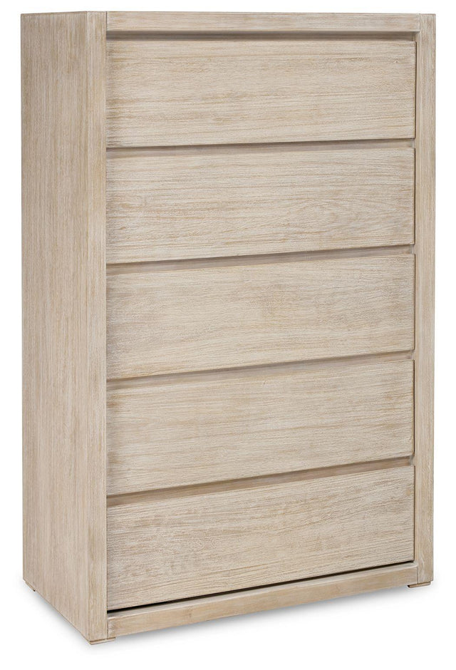 Ashley Michelia Five Drawer Chest - Bisque