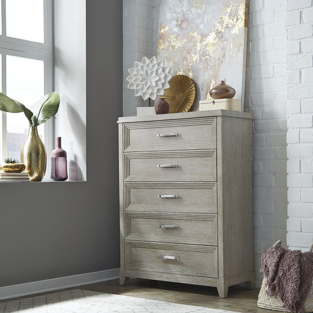 Liberty Furniture Belmar - 5 Drawer Chest - Washed Taupe
