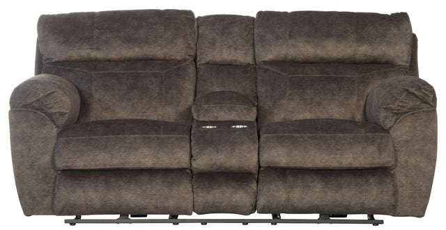 Catnapper Sedona - Power Lay Flat Reclining Console Loveseat with Power Adjustable Headrest - Mocha