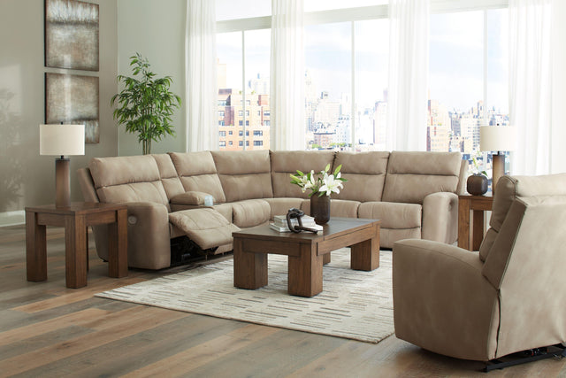 Ashley Next-gen Durapella - Sand - 7 Pc. - 6-Piece Power Reclining Sectional, Power Recliner