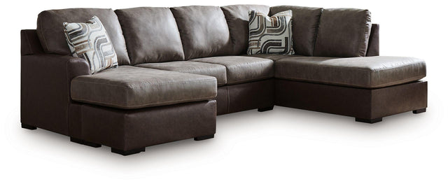 Ashley Castille Way - 2-Piece Sectional With RAF Corner Chaise - Fossil