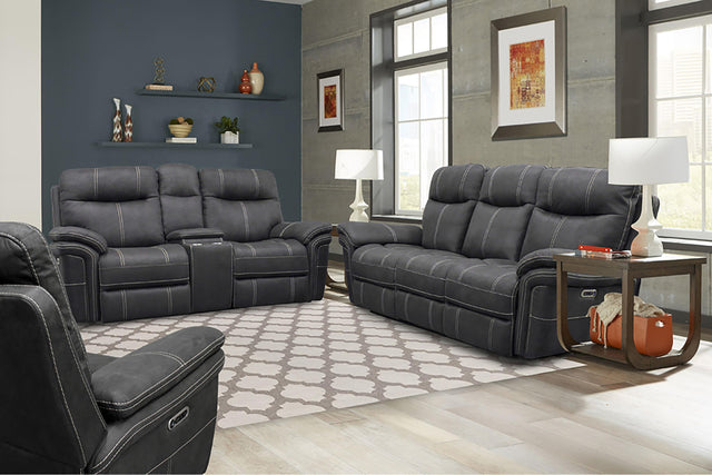 Parker House Mason - Power Reclining Sofa Loveseat And Recliner - Charcoal