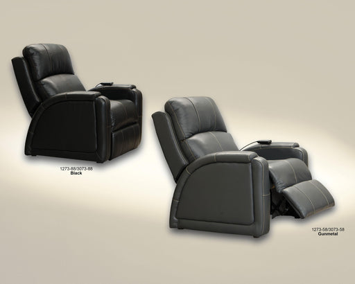 Catnapper Reliever - Power Headrest Power Lay Flat Reclining With CR3 Massage / Zero Gravity - Gunmetal - Leather