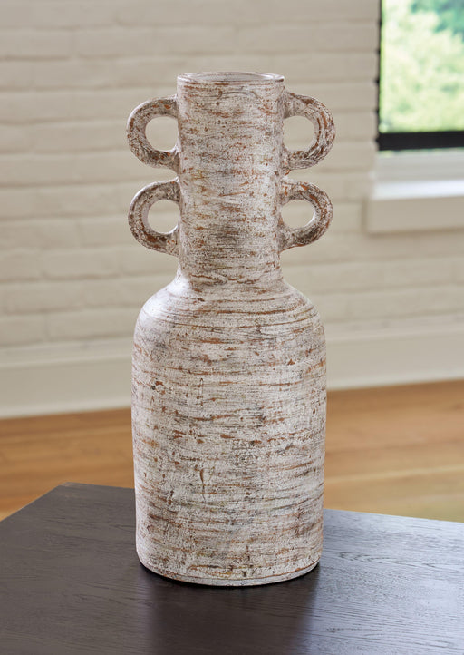 Ashley Wellbridge Vase - Distressed White