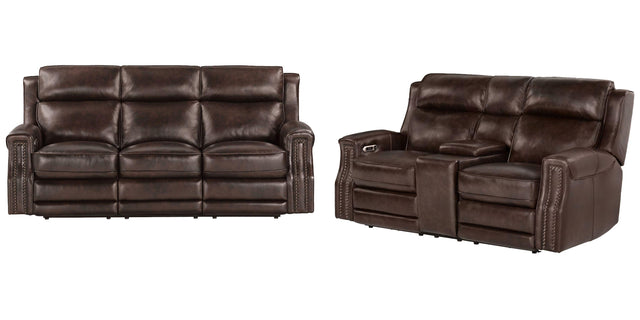 Parker House Hensley - Power Reclining Sofa And Loveseat - Smooth Espresso