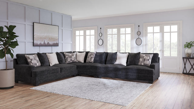 Ashley Lavernett - Charcoal - Corner Sofa 4 Pc Sectional