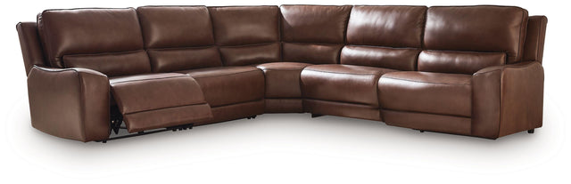 Ashley DeepWakes - 5-Piece Power Reclining Sectional - Canyon