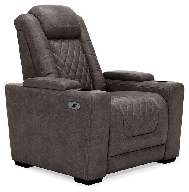 Ashley HyllMont PWR Recliner/ADJ Headrest - Gray