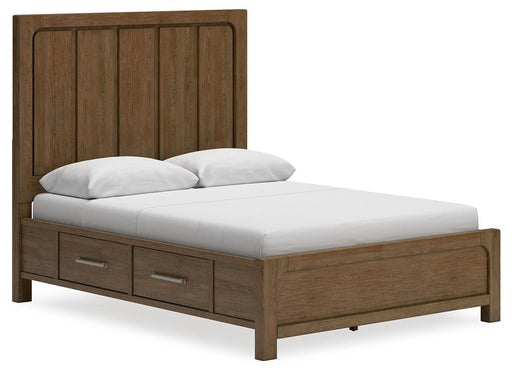 Ashley Cabalynn - Light Brown - Queen Panel Bed With Storage