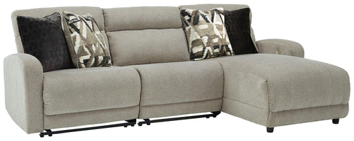 Ashley Colleyville - Stone - 3-Piece Power Reclining Sectional With Chaise