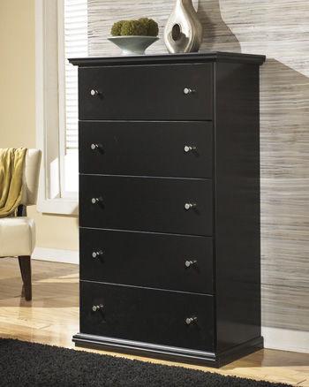 Ashley Maribel Five Drawer Chest - Black