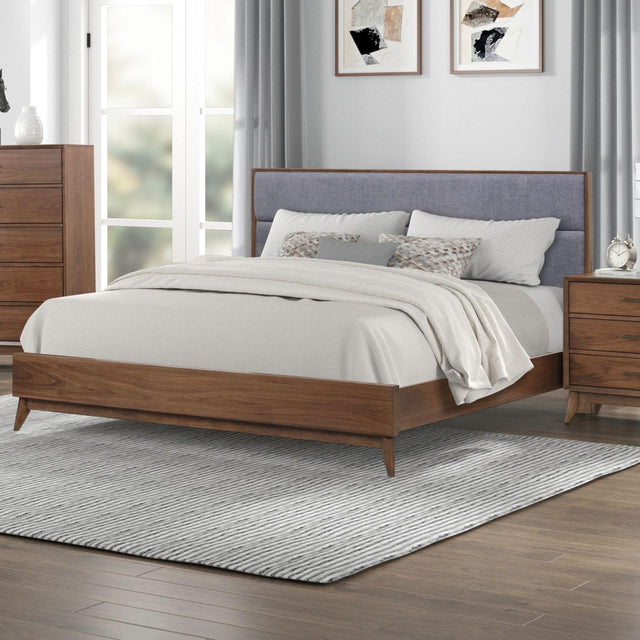 Liberty Furniture Century Modern - 4 Piece Bedroom Set (King Platform Bed, Dresser & Mirror, Night Stand) - Light Brown