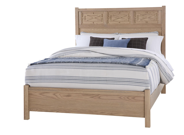 Vaughan-Bassett Tide & Timber - King - Fretwork Panel Bed - Clear Oak