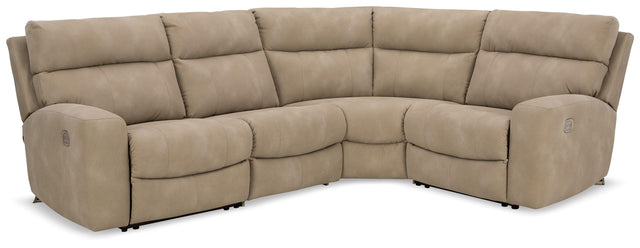 Ashley Next-gen Durapella - Sand - 4-Piece Power Reclining Sectional