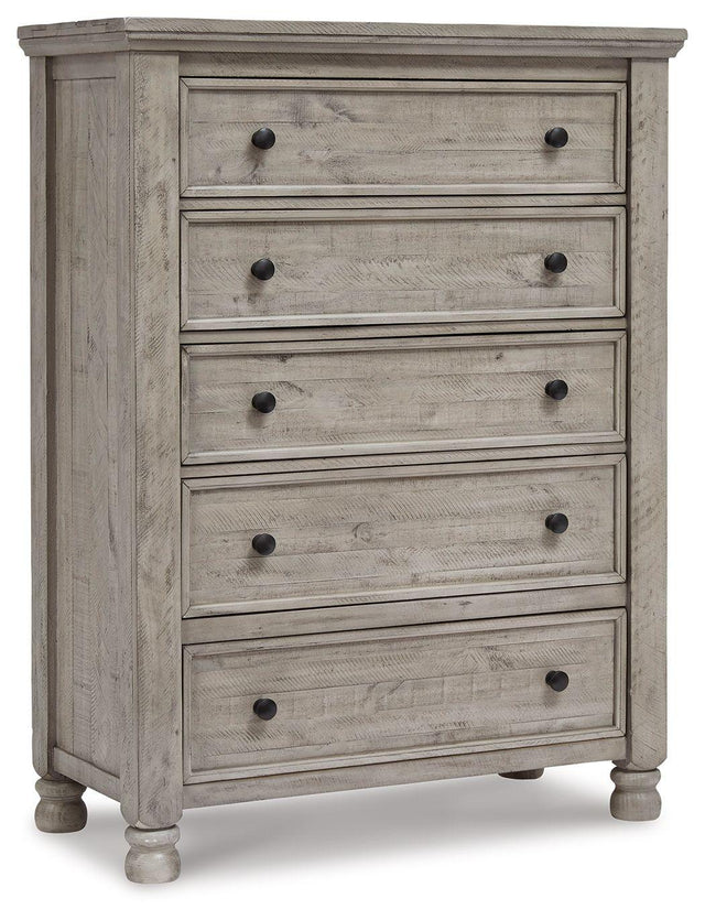 Ashley Harrastone Five Drawer Chest - Gray