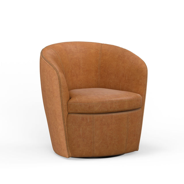 Parker House Barolo - Swivel Club Chair - Vintage Saddle