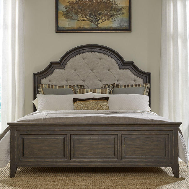 Liberty Furniture Paradise Valley - California King Upholstered Bed - Saddle Brown