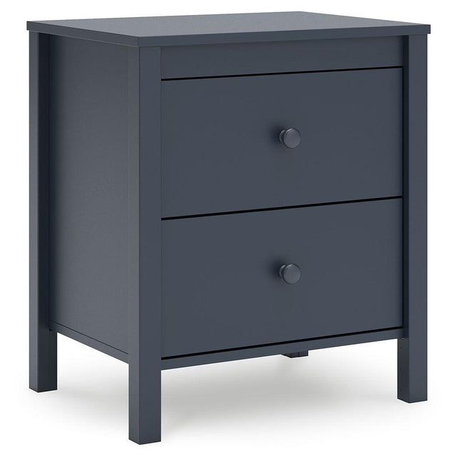 Ashley Simmenfort Two Drawer Night Stand - Navy Blue