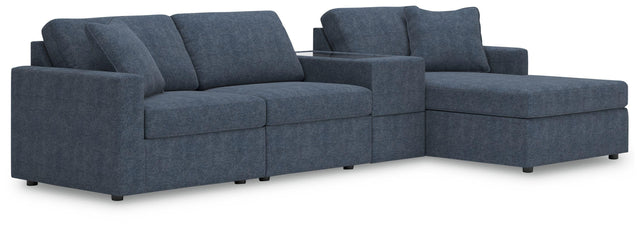 Ashley Modmax - Ink - 4-Piece Sectional With Raf Corner Chaise And Storage Console