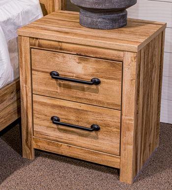Ashley Maystonna Two Drawer Night Stand - Brown