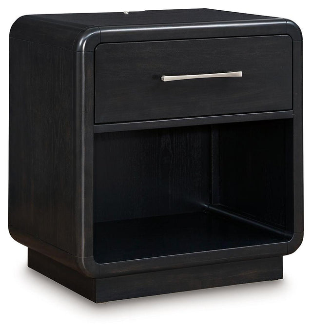 Ashley Rowanbeck One Drawer Night Stand - Black