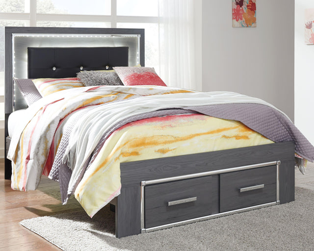 Ashley Lodanna - Gray - Full Panel Bed With Storage