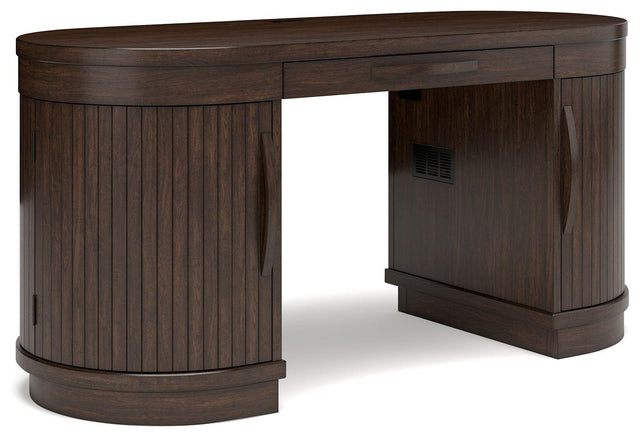 Ashley Korestone Home Office Desk - Warm Brown
