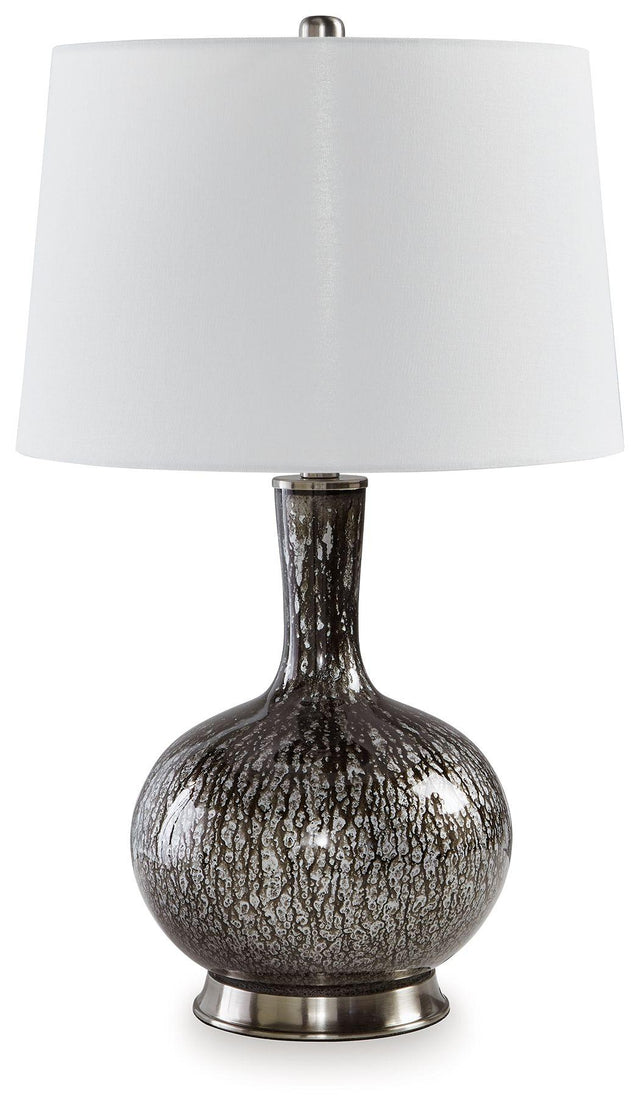 Ashley Tenslow Glass Table Lamp (1/CN) - Antique Black