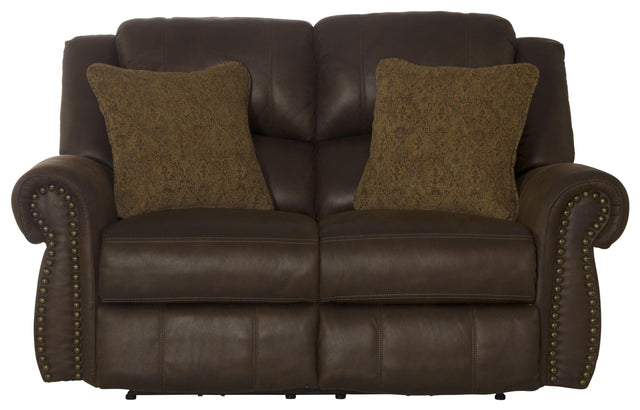 Catnapper Pickett - Rocking Reclining Loveseat - Walnut