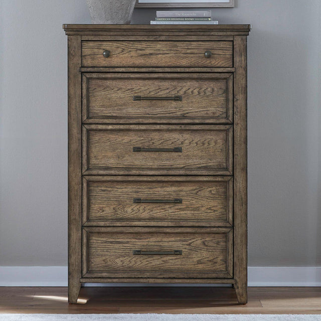 Liberty Furniture Carolina Park - 5 Drawer Chest - Brown