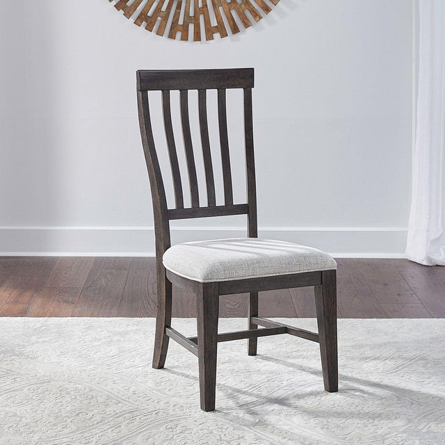 Liberty Furniture Grant Park - Slat Back Side Chair (RTA) - Brown