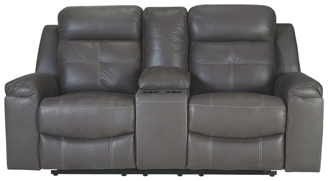 Ashley Jesolo DBL Rec Loveseat w/Console - Dark Gray