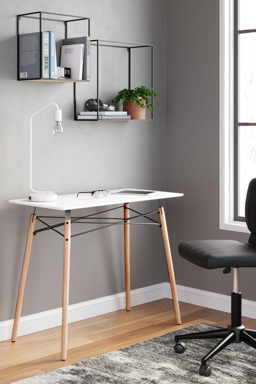 Ashley Jaspeni Home Office Desk - White/Natural