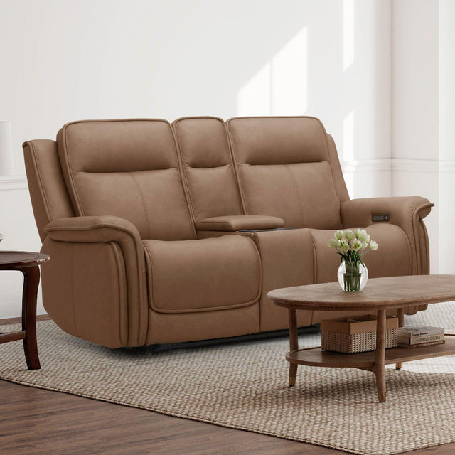 Liberty Furniture Cora - Loveseat With Console P3 & ZG - Aline Toast