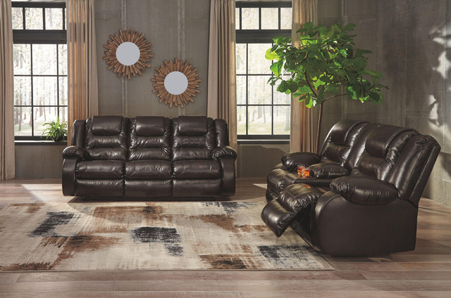 Ashley Vacherie - Chocolate - 2 Pc. - Reclining Sofa, Loveseat