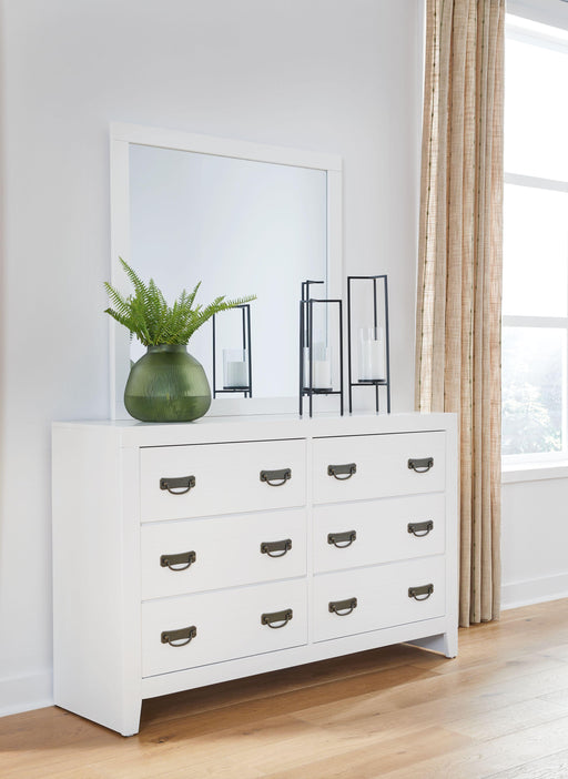 Ashley Binterglen - White - 5 Pc. - Dresser, Mirror, Chest, Twin Panel Bed