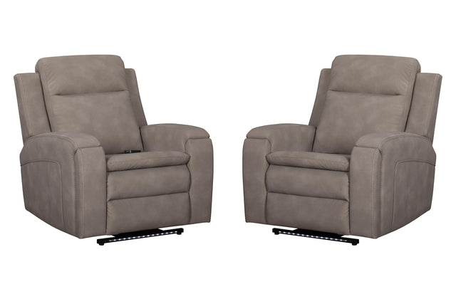Parker House Armstrong - Power Recliner With Heat, Massage And Auto-Glide (Set of 2) - Buffy Taupe