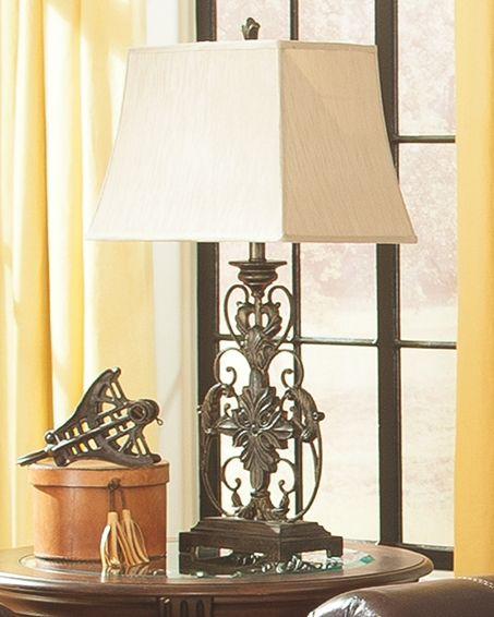Ashley Sallee Poly Table Lamp (1/CN) - Gold Finish