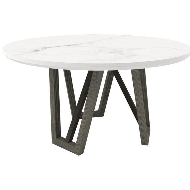 Parker House Pure Modern Dining - Round Table with Wood Base (54") - Moonstone