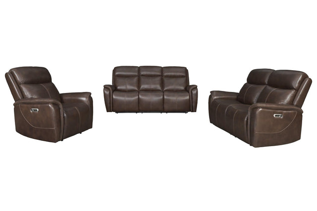 Parker House Cascade - Power Reclining Sofa Loveseat & Recliner - Auburn