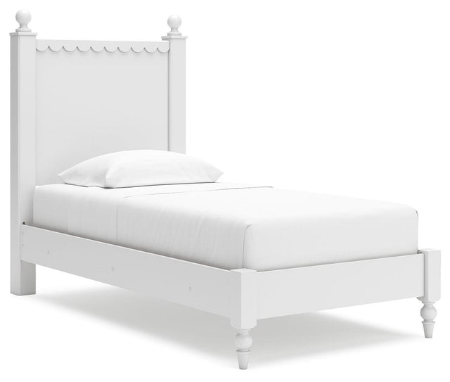 Ashley Mollviney - White - Twin Panel Bed