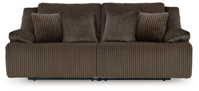 Ashley Top Tier - Chocolate - 2-Piece Reclining Sectional Loveseat